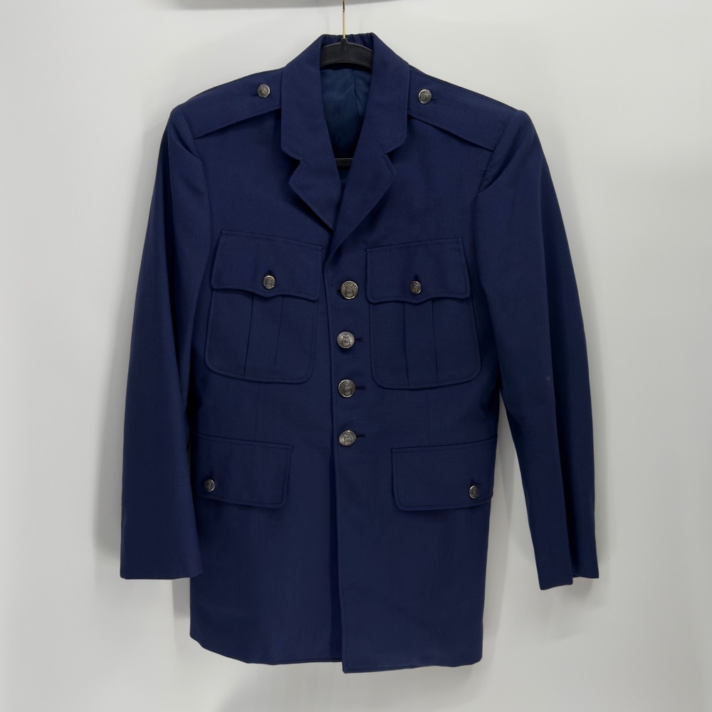 US Air Force Blue Service Dress Uniform Jacket 37S Military Tunic‎ 8405-935-2782